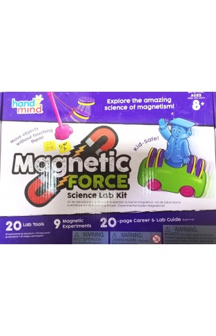 hand2mind Magnetic Science Kit for Kids 8-12, Kids Science Kit with Fact-Filled Guide, Make Magnets Float and Build a Compass, STEM Toys, 9 Science Experiments